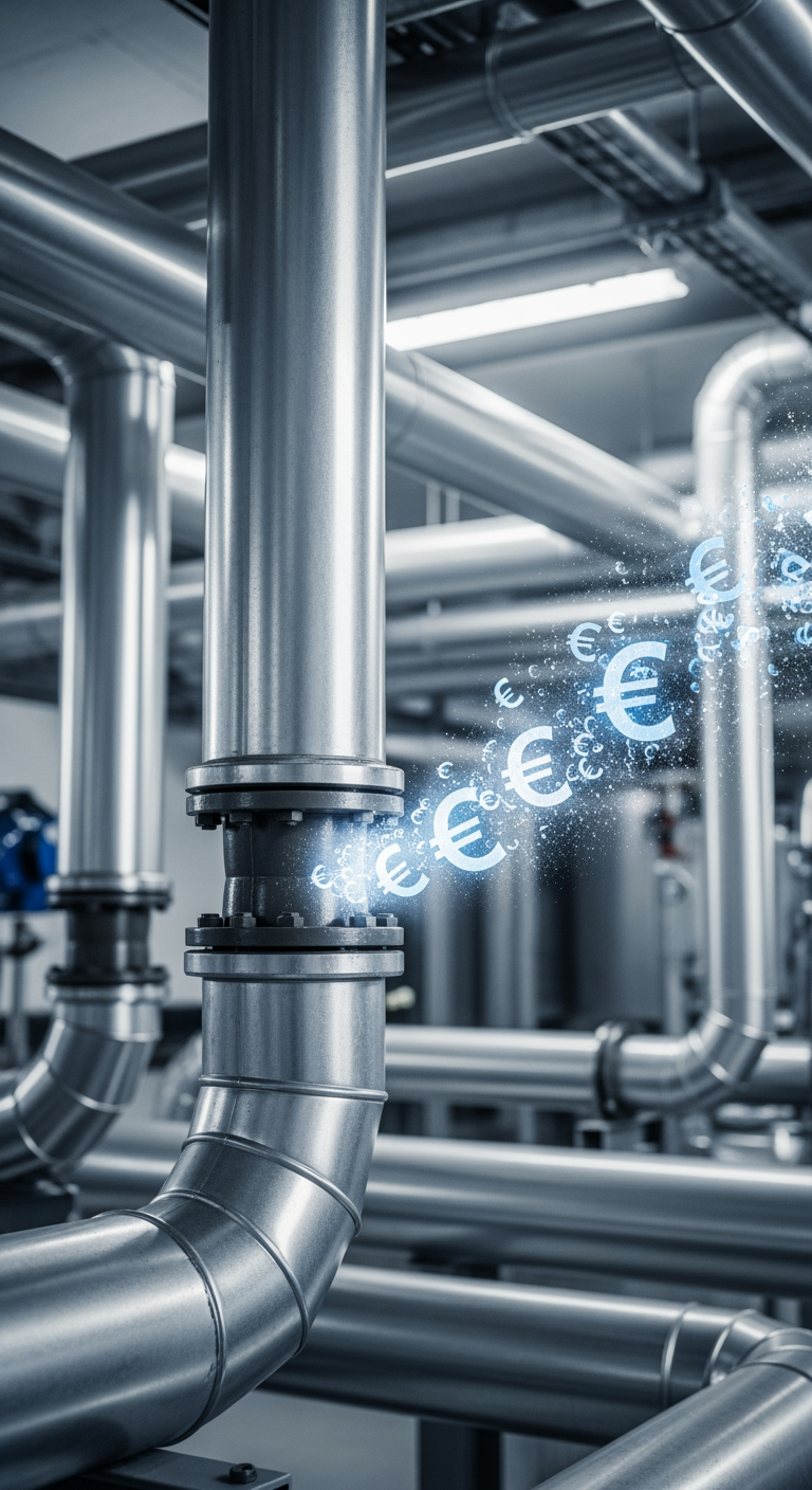 Ihre Druckluftanlage verliert Energie? Senken Sie Kosten, steigern Sie die Effizienz &amp; erfüllen Sie ISO 50001. Jetzt anfragen!